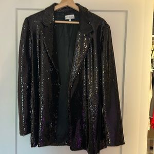 Halston sequin blazer SZ 6